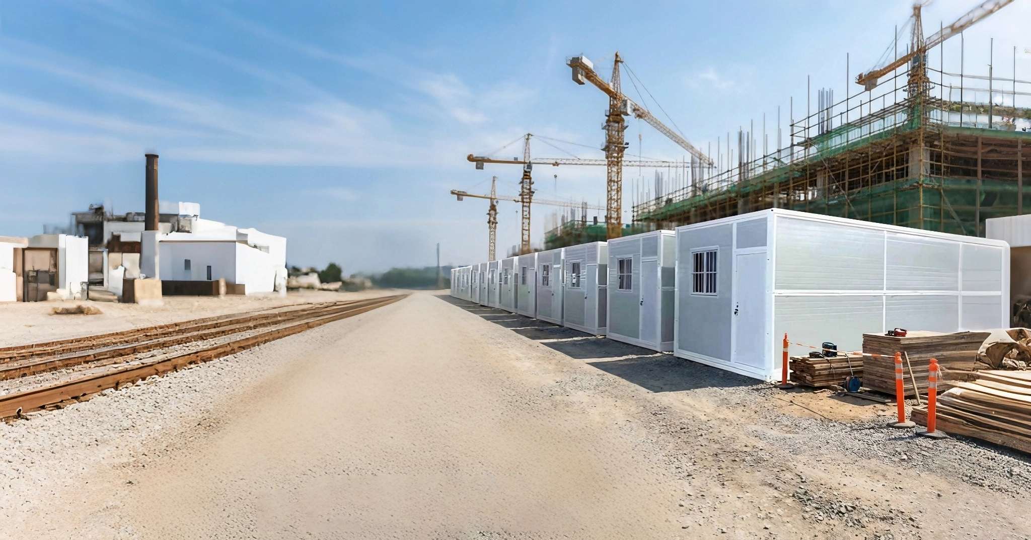 4-minute assembly. Foldable for minimal freight. Fireproof, earthquake-resistant, and perfect for temporary housing.