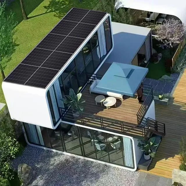 مشروع منزل حاوية بنظام الطاقة الشمسية