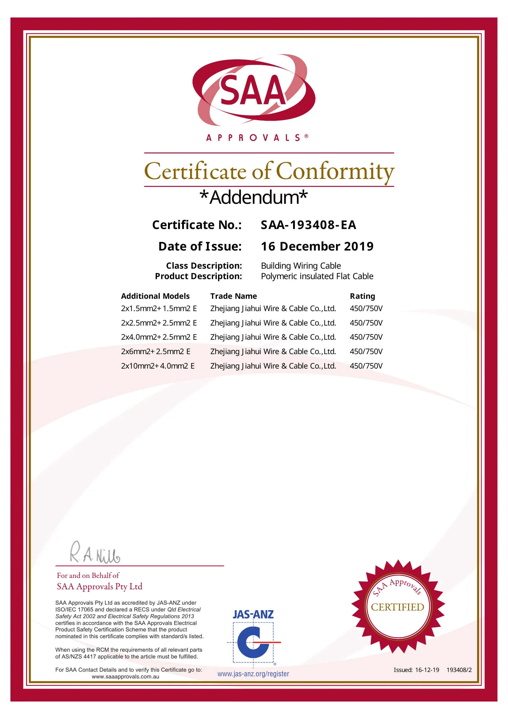 Certificate 9